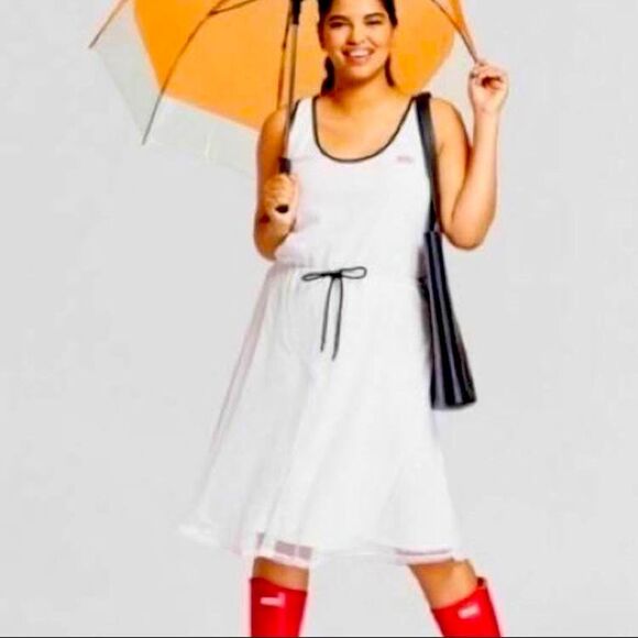 Hunter x Target white mesh tank dress with drawstring detail - Picture 1 of 5